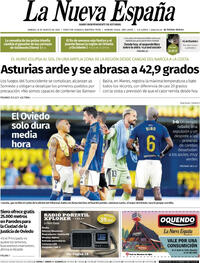 Portada La Nueva España 2025-08-16