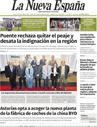 Portada La Nueva España 2025-10-16