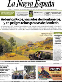 Portada La Nueva España 2025-08-17