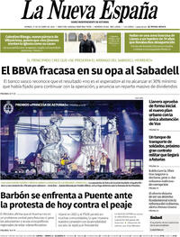 Portada La Nueva España 2025-10-17