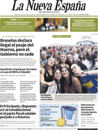 Portada La Nueva España 2025-07-18