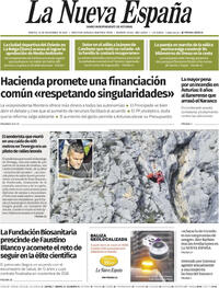 Portada La Nueva España 2025-11-18