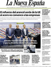 Portada La Nueva España 2025-12-18