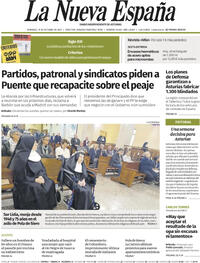 Portada La Nueva España 2025-10-19