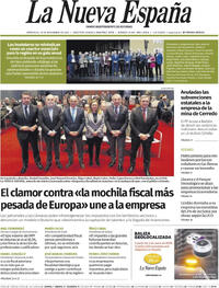 Portada La Nueva España 2025-11-19