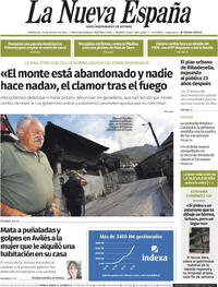 Portada La Nueva España 2025-08-20