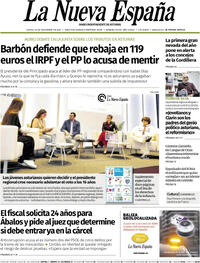 Portada La Nueva España 2025-11-20