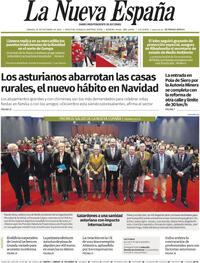 Portada La Nueva España 2025-12-20