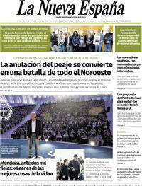 Portada La Nueva España 2025-10-21