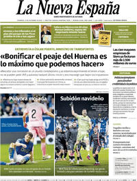 Portada La Nueva España 2025-12-21