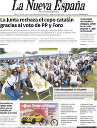 Portada La Nueva España 2025-07-22