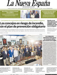 Portada La Nueva España 2025-08-22