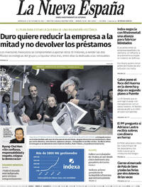 Portada La Nueva España 2025-10-22
