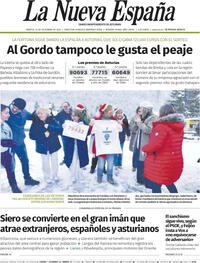 Portada La Nueva España 2025-12-23