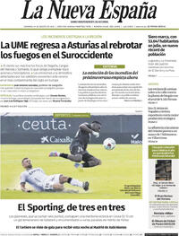 Portada La Nueva España 2025-08-24