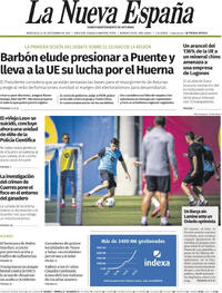 Portada La Nueva España 2025-09-24