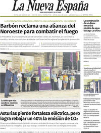Portada La Nueva España 2025-08-26
