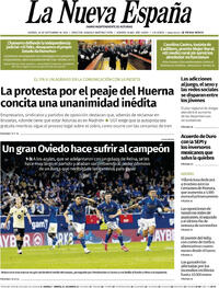 Portada La Nueva España 2025-09-26