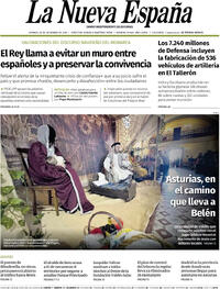 Portada La Nueva España 2025-12-26