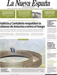 Portada La Nueva España 2025-08-27