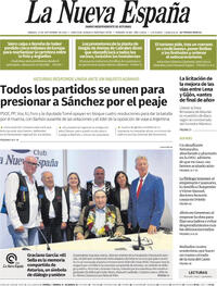 Portada La Nueva España 2025-09-27