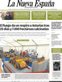 Portada La Nueva España 2025-08-29