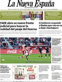 Portada La Nueva España 2025-11-29