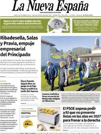 Portada La Nueva España 2025-12-29