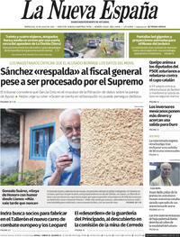 Portada La Nueva España 2025-07-30
