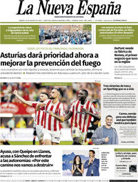 Portada La Nueva España 2025-08-30