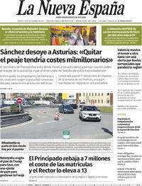 Portada La Nueva España 2025-09-30