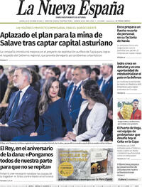 Portada La Nueva España 2025-10-30