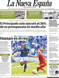 Portada La Nueva España 2025-08-31
