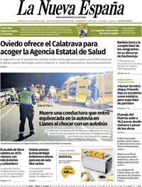 Portada La Nueva España 2025-12-31