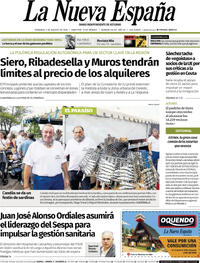Portada La Nueva España 2026-08-02