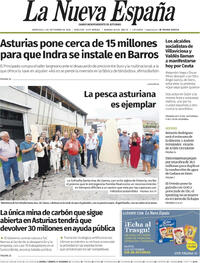 Portada La Nueva España 2026-09-02