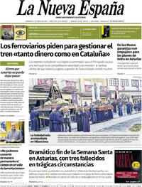 Portada La Nueva España 2026-04-05