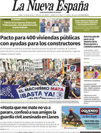 Portada La Nueva España 2026-08-07