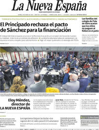 Portada La Nueva España 2026-01-09