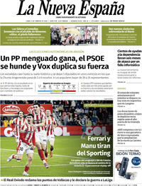 Portada La Nueva España 2026-02-09
