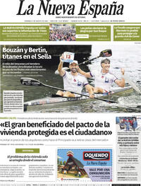 Portada La Nueva España 2026-08-09
