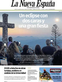 Portada La Nueva España 2026-08-13