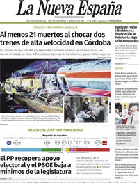 Portada La Nueva España 2026-01-19