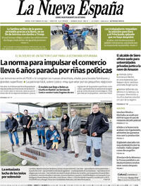 Portada La Nueva España 2026-02-19