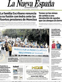 Portada La Nueva España 2026-03-20