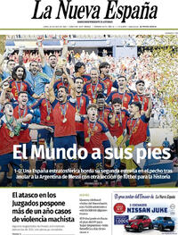 Portada La Nueva España 2026-07-20