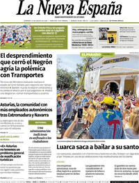 Portada La Nueva España 2026-08-23