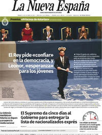 Portada periódico La Nueva España