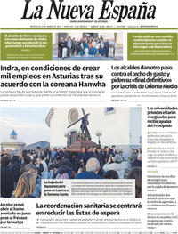 Portada La Nueva España 2026-03-25