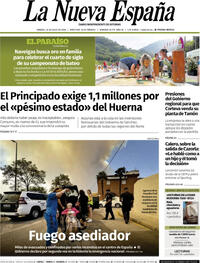 Portada La Nueva España 2026-07-25